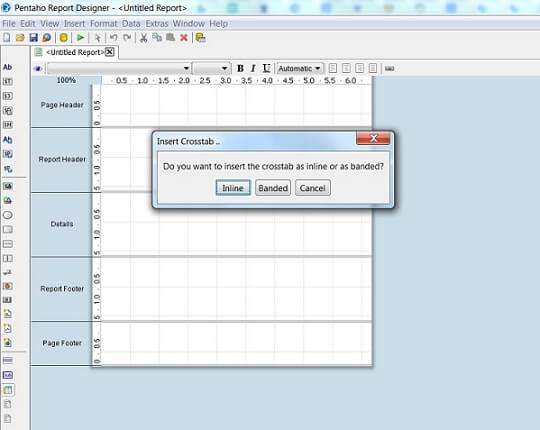 Pentaho Crosstab