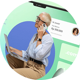 Person calling delivery service